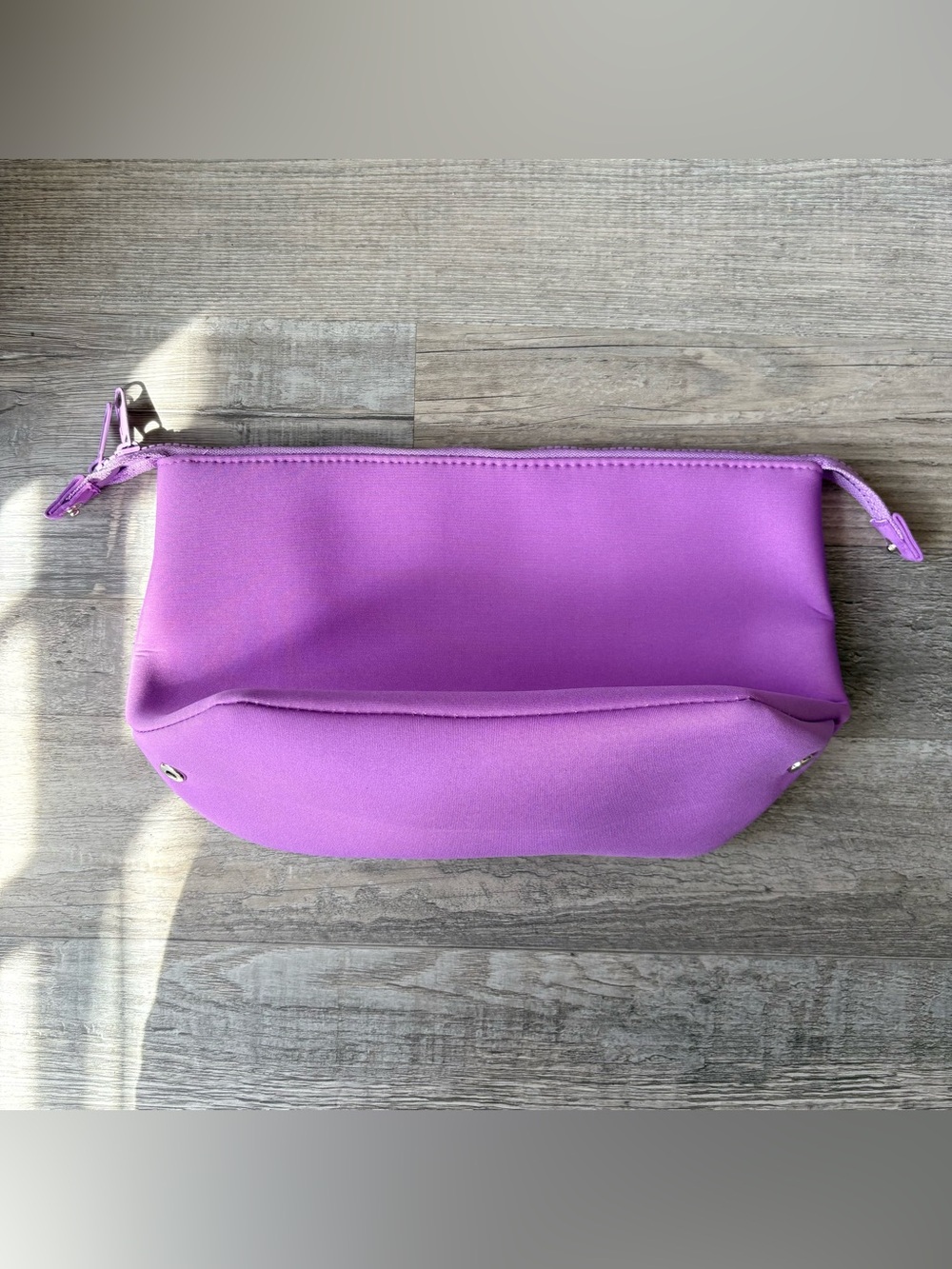 NEW Free People Beauty & Wellness Purple Neoprene Makeup Bag - Picture 6 of 11